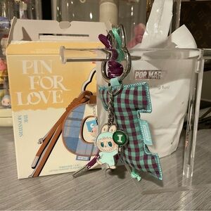 Pop Mart The Monsters Pin For Love Series Letter Pendant - I